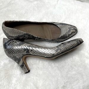Anyi Lu Snake skin Shoes Pumps Sz 37 EU 7 US